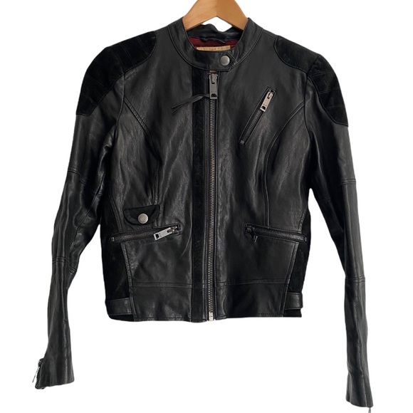 Levi’s Lamb Leather Black Moto Jacket Size S - Picture 14 of 14